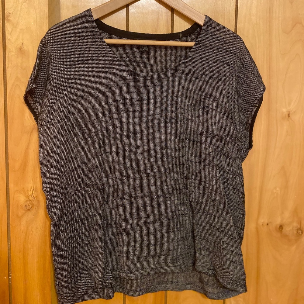 Eileen Fisher Steel Grey Knit Top